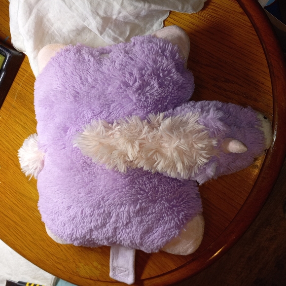 Magical UNICORN Pastel Purple and pink plush travel size pillow pet. - Picture 7 of 7